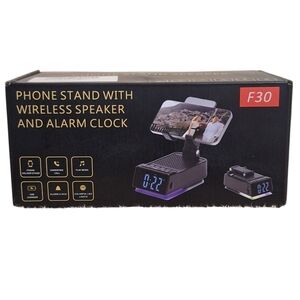 X555 Phone Stand with Bluetooth Speaker and 360° Rotable Angle Adjustable